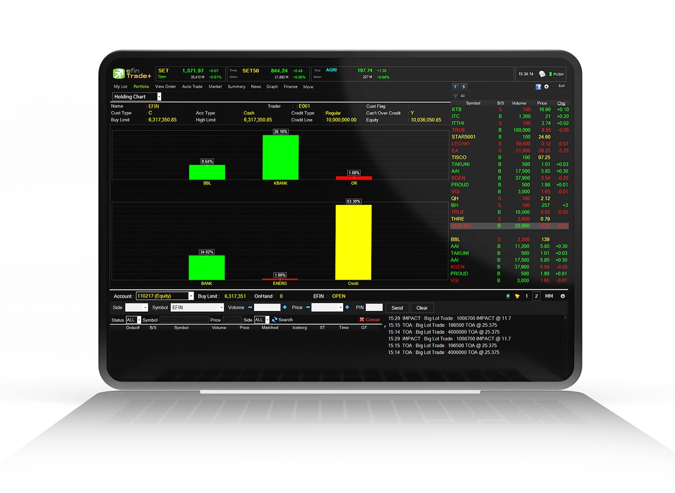 Portfolio Holding Chart �����������ŧ�ع���ҧ�����´